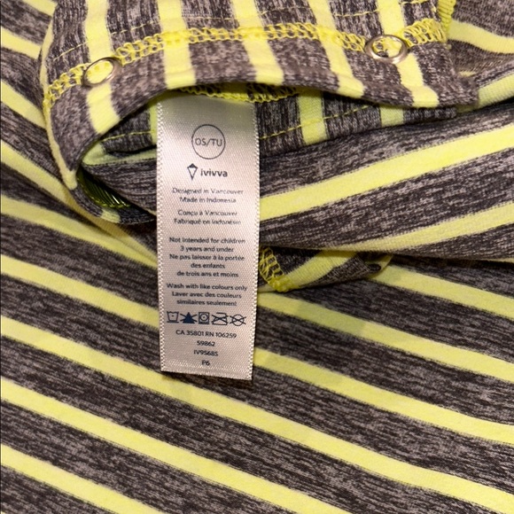 Ivivva Striped Kids Scarf - Yellow and Gray - Picture 3 of 4
